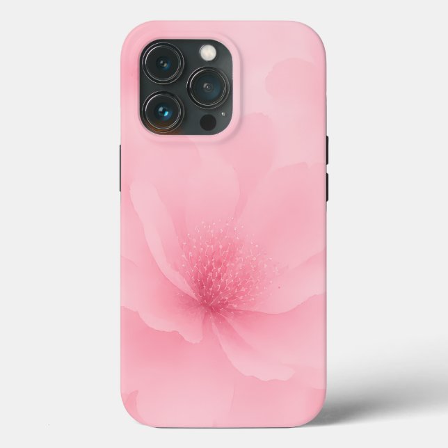 Mjuk Rosa Akvarell Blommor (Baksida )