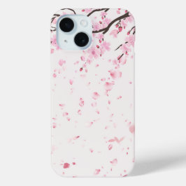 Mjuk Rosa Akvarell Sakura Blommor iPhone Fodral