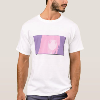 Mjuk Rosa Anime Girl - Pastel Vaporwave Art T Shirt