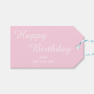 Mjuk Rosa Birthday Gift-Märkre Presentetikett