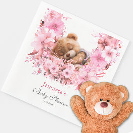 Mjuk Rosa Björnstövel Babyskor Pappersservett