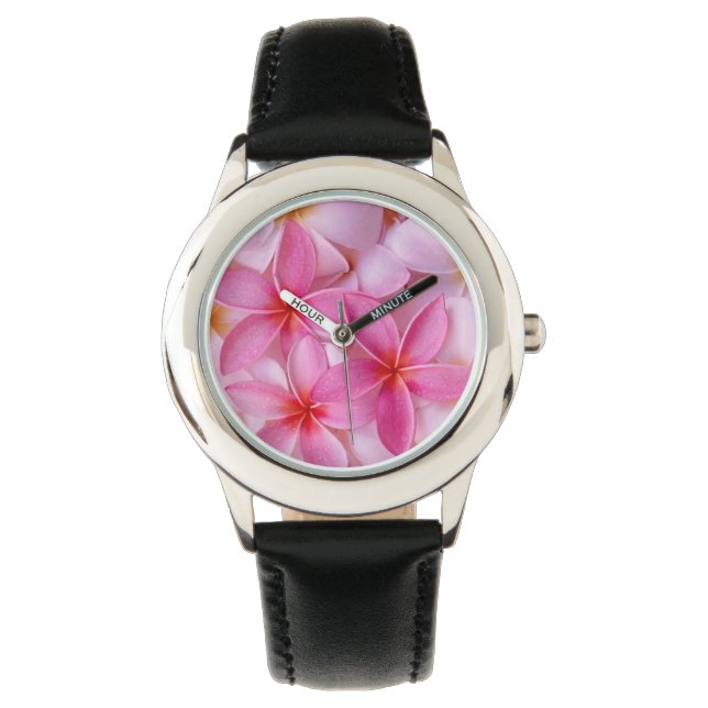 Mjuk Rosa Blommigt Armbandsur (Framsida)