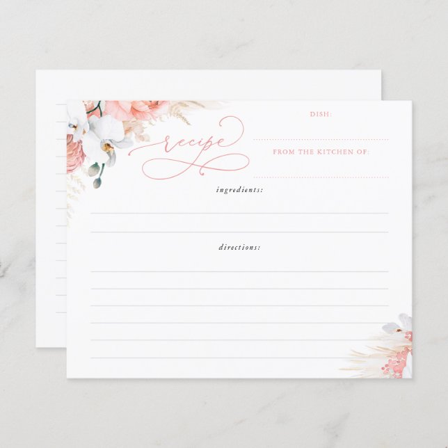 Mjuk Rosa Blommigt Boho Möhippa Recipe (Fram/baksida)