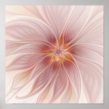 Mjuk Rosa Blommigt Dream Abstrakt Modern blomma