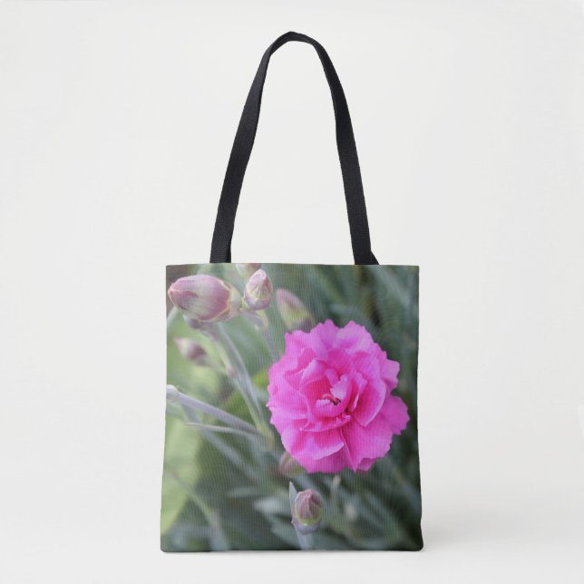 Mjuk Rosa Carnation Tygkasse (Framsida)