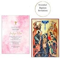 Mjuk Rosa Clouds Ortodox Christian Baptism