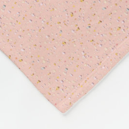 Mjuk rosa Confetti fleece filt