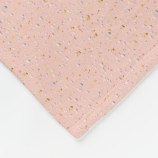 Mjuk rosa Confetti fleece filt