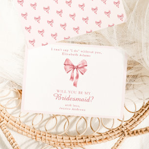 Mjuk Rosa Coquette Bow... Inbjudningar