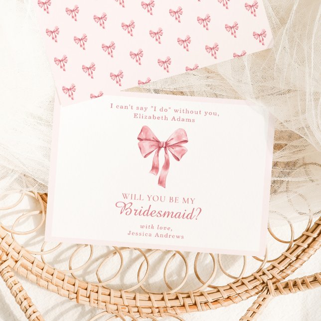Mjuk Rosa Coquette Bow... Inbjudningar (Skapare uppladdad)