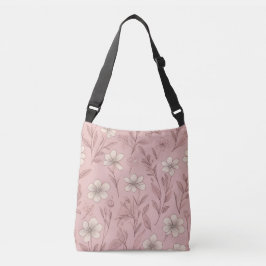 Mjuk Rosa Cottage Blommig Axelväska