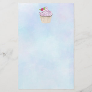Mjuk Rosa Cupcoa Berry på översta Brevpapper