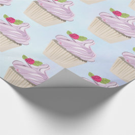 Mjuk Rosa Cupcoa Berry på översta Presentpapper