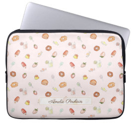 Mjuk Rosa Dessert Dream: Watercolor Pastry Mönster Laptop Fodral