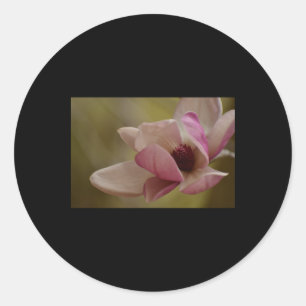 Mjuk Rosa Dreams Blooming Sticker Runt Klistermärke