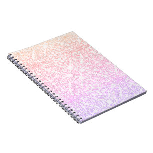 Mjuk rosa drömmig mandala-mönsterserie anteckningsbok