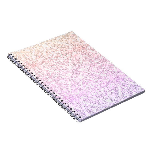 Mjuk rosa drömmig mandala-mönsterserie anteckningsbok (Högra Sidan)