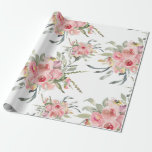 Mjuk  Rosa Elegant Feminin Blommigt Bröllop Presentpapper<br><div class="desc">blommigten i eleganten har pappra egenskaper med vackra feminin mjuka blombuketter av  rosa med grön färg. Perfekt för bröllop,  möhippor,  årsdagar,  Mors dag,  födelsedagar och så vidare!</div>