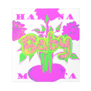 Mjuk Rosa Flower Art: A Baby Touch. Anteckningsblock
