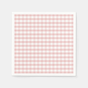 Mjuk Rosa Gingham Rutig Födelsedags Babykalas Pappersservett