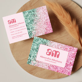 Mjuk Rosa Glam Professional Visitkort