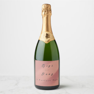 Mjuk Rosa Glittervin Etikett
