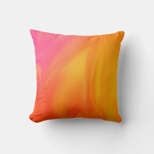 Mjuk rosa gradient orange  Abstrakt flerfärgad Kudde