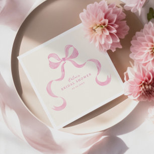 Mjuk Rosa Hand plockade Bow-Möhippa Pappersservett
