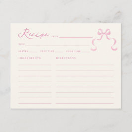 Mjuk Rosa Handritad Båge Bröllopsfest Receptkort Tilläggskort