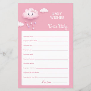 Mjuk rosa himmel vita fluffy-moln nio Baby Önskemå