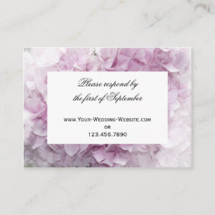 Mjuk Rosa Hydrangea Bröllop OSA Responskort Card Tilläggskort