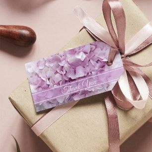 Mjuk Rosa Hydrangea Wedding Favor-Märkre Presentetikett