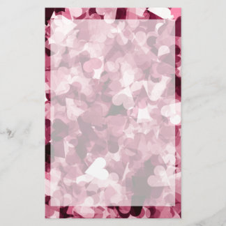 Mjuk Rosa Kawaii Heards bakgrund Brevpapper
