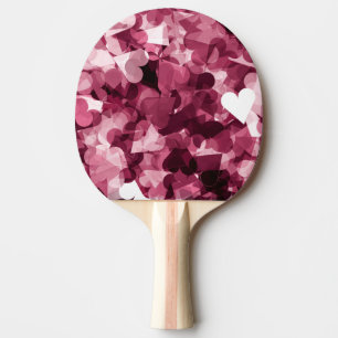 Mjuk rosa Kawaii hjärtabakgrund Pingisracket