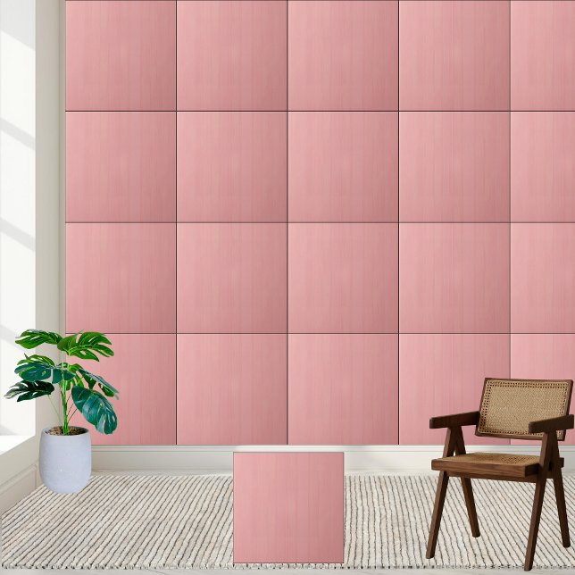 Mjuk  Rosa keramiskt plattan Wood Struktur Kakelplatta (Soft Blush Pink Wood Texture Ceramic Tile)