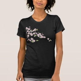 Mjuk rosa körsbärsröd blommar t-shirt