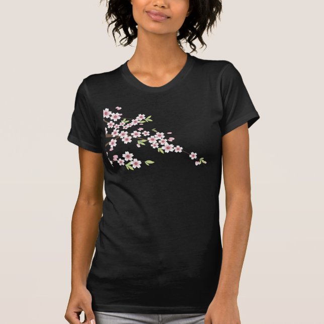 Mjuk rosa körsbärsröd blommar tröja (Framsida)