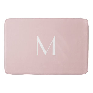 mjuk rosa - lägg till monogram badrumsmatta