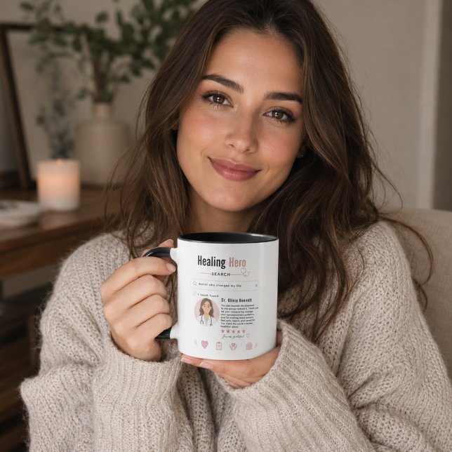 Mjuk Rosa Läkare Hjälte Sök Profil Mugg (Soft Pink Healing Hero Doctor Search Profile Mug
)