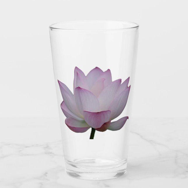 mjuk rosa lotus bröllop glaskopp (Framsida)