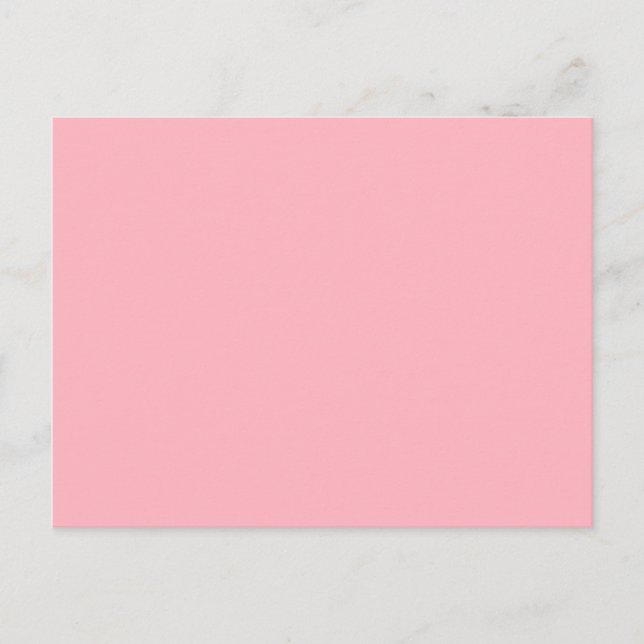 Mjuk Rosa Minimalistiskt vykort (Framsida)