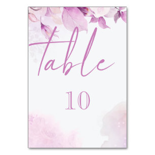 Mjuk Rosa Modern Boho Blommigt Bröllop Bordsnummer