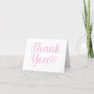 Mjuk Rosa Modern Calligraphy Ord Art Heart Tack Kort