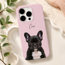 Mjuk rosa modern hundfoto och skript Husdjursnamn