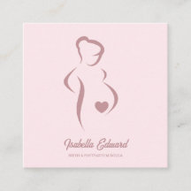 Mjuk rosa mödravårds doula identitetsillustration