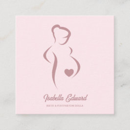 Mjuk rosa mödravårds doula identitetsillustration