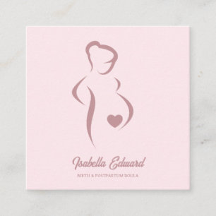 Mjuk rosa mödravårds doula identitetsillustration