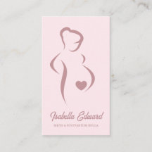 Mjuk rosa mödravårds doula identitetsillustration