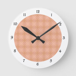 Mjuk Rosa Mönster Clock Rund Klocka