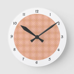 Mjuk Rosa Mönster Clock Rund Klocka